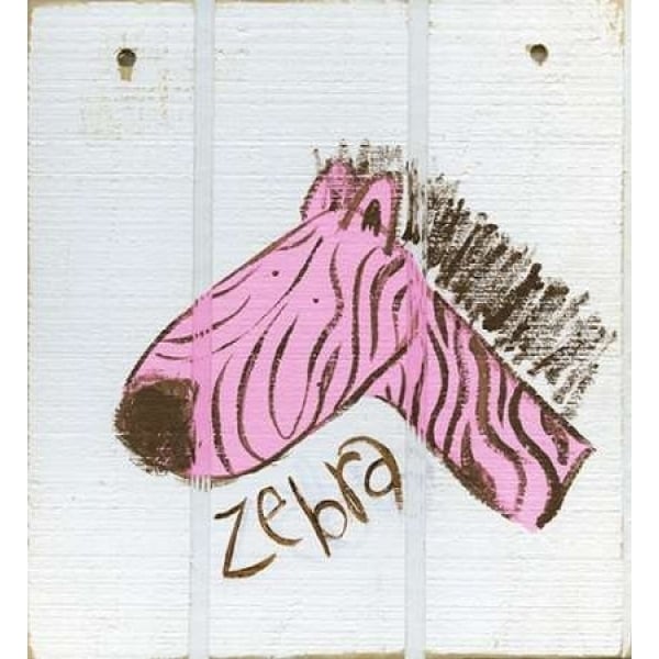 Happy Pink Zebra Poster Print by Erin Butson-VARPDXEB5SQ003D2 Image 1