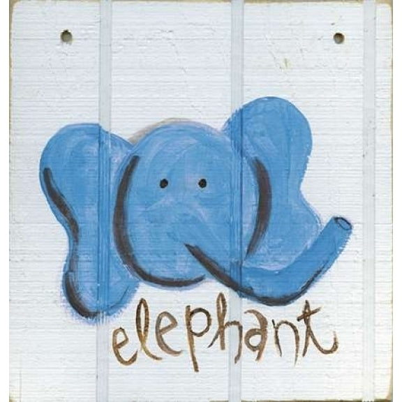 Happy Blue Elephant Poster Print by Erin Butson-VARPDXEB5SQ003A4 Image 2