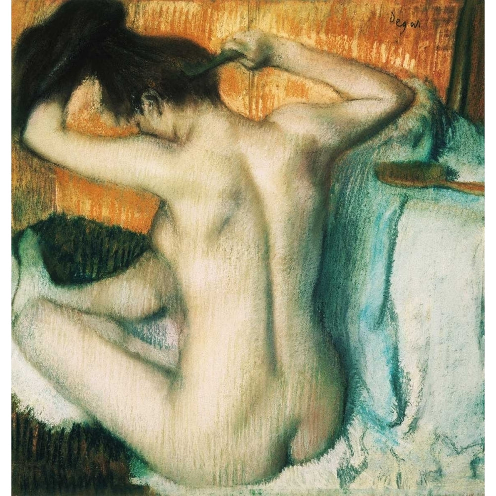 Woman Combing her Hair Poster Print by Edgar Degas-VARPDXED2167 Image 1