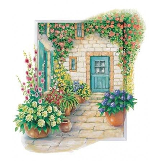 Blossoming courtyard Poster Print by Eric Erwin-VARPDXEE034 Image 2