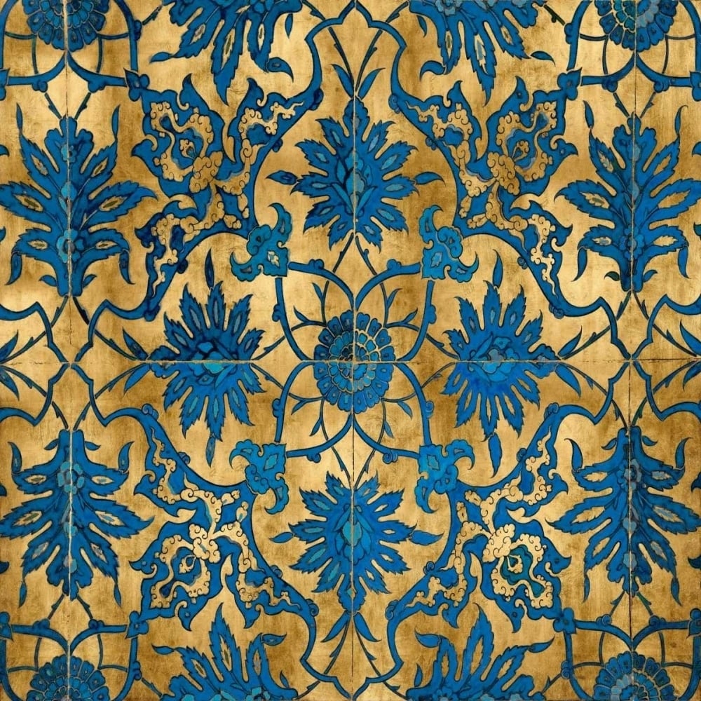 Ornate In Gold and Blue Poster Print by Ellie Roberts-VARPDXELR111498DG Image 1