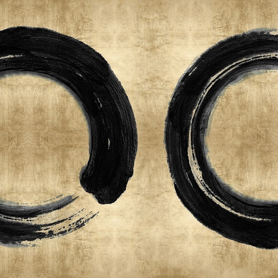 Black Zen Circle on Gold II Poster Print by Ellie Roberts-VARPDXELR114984 Image 1