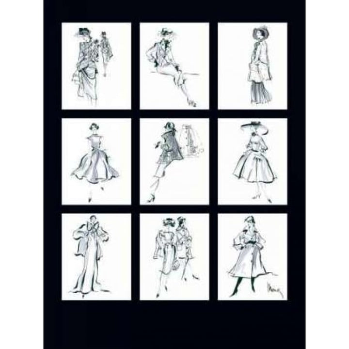 Fashion Through the Decades Poster Print by Mona Shafer Edwards-VARPDXEMP108 Image 1