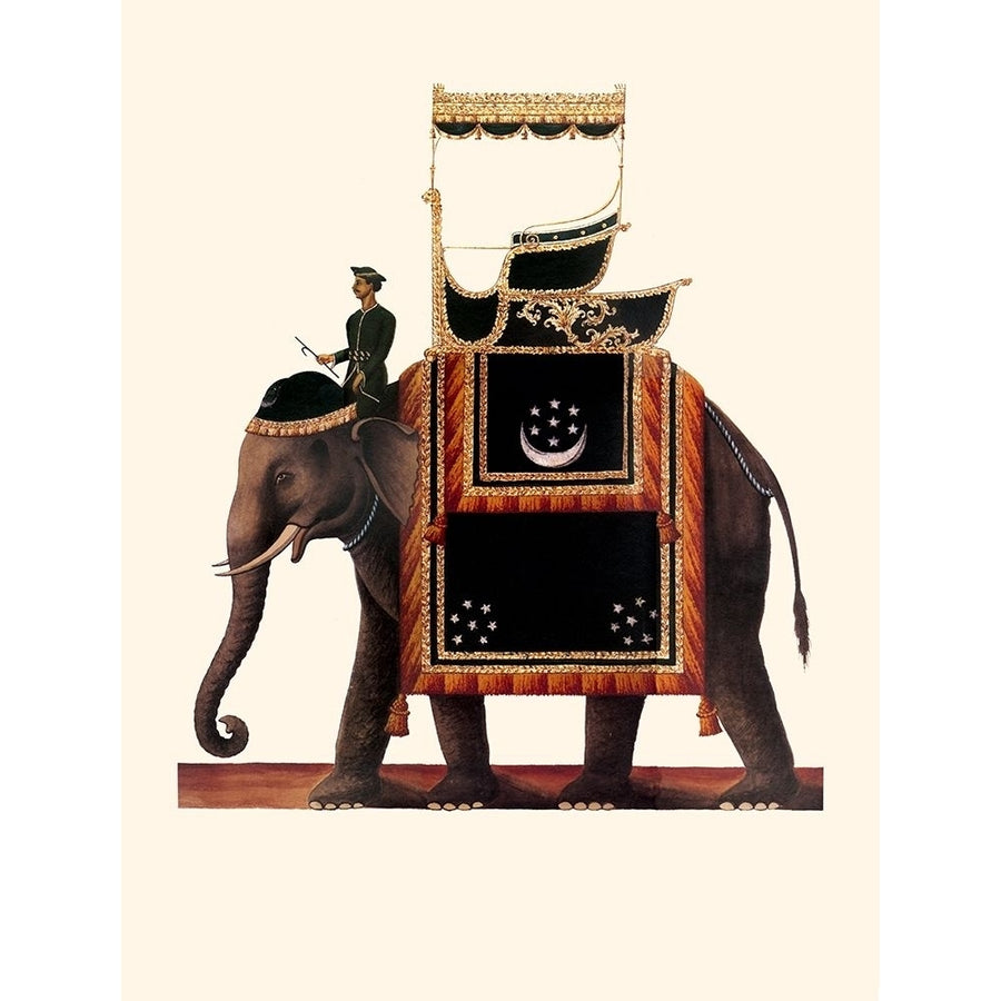 Indian Ceremonial Elephant- Black Poster Print by Anonymous Anonymous-VARPDXES09 Image 1