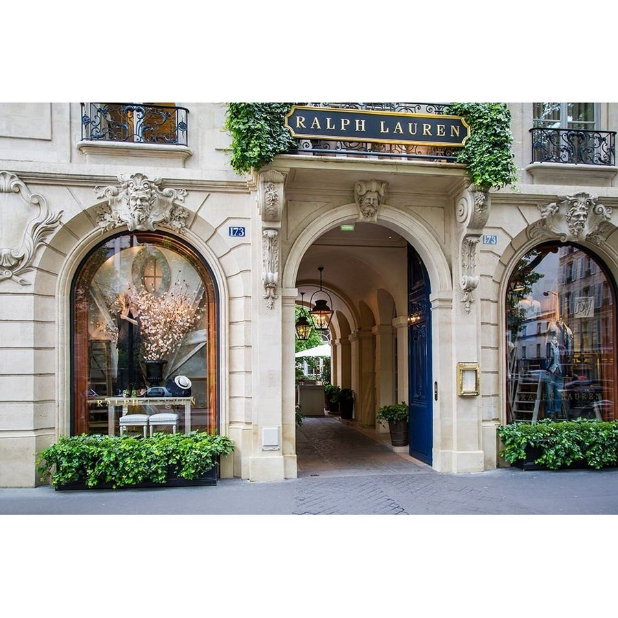 Entry to Ralph Lauren store and restaurant in Saint-Germain-des-Pres Paris France Poster Print - Danita Image 1