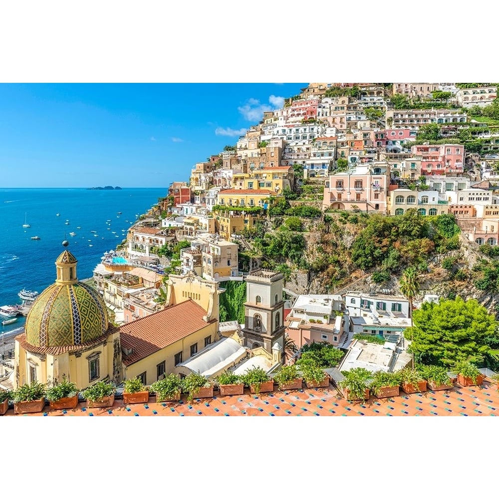 Positano Amalfi Coast Salerno Campania Italy Poster Print - Danita Delimont-VARPDXEU16JAR9596 Image 1