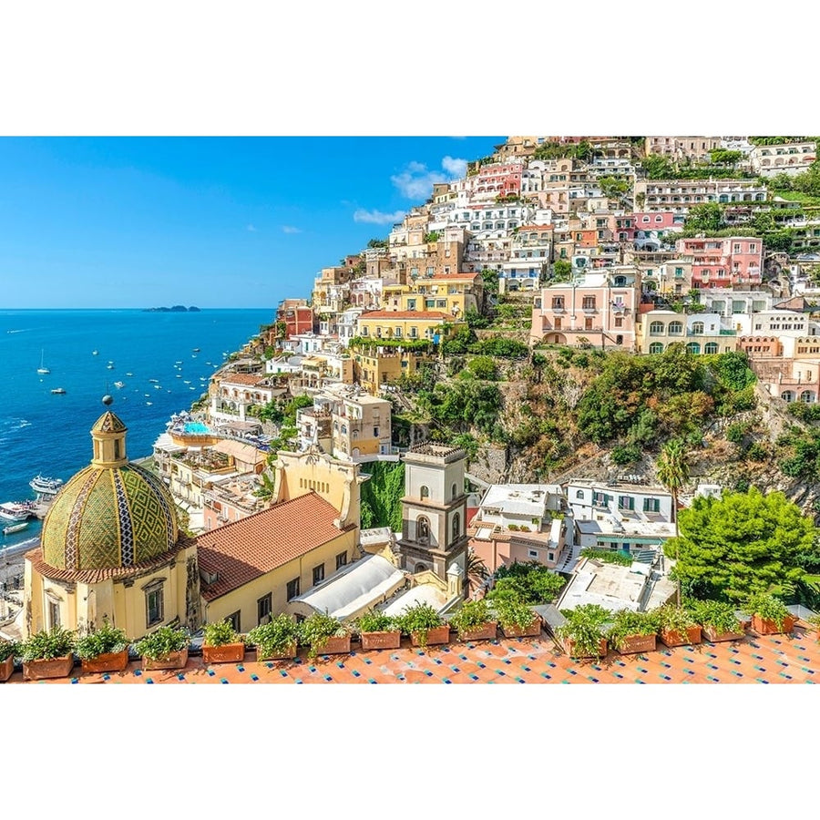 Positano Amalfi Coast Salerno Campania Italy Poster Print - Danita Delimont-VARPDXEU16JAR9596 Image 1