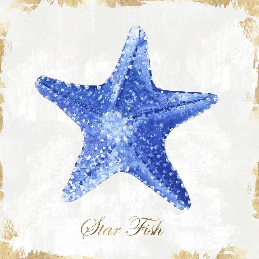 Blue Starfish Poster Print by Eva Watts-VARPDXEW141A Image 1