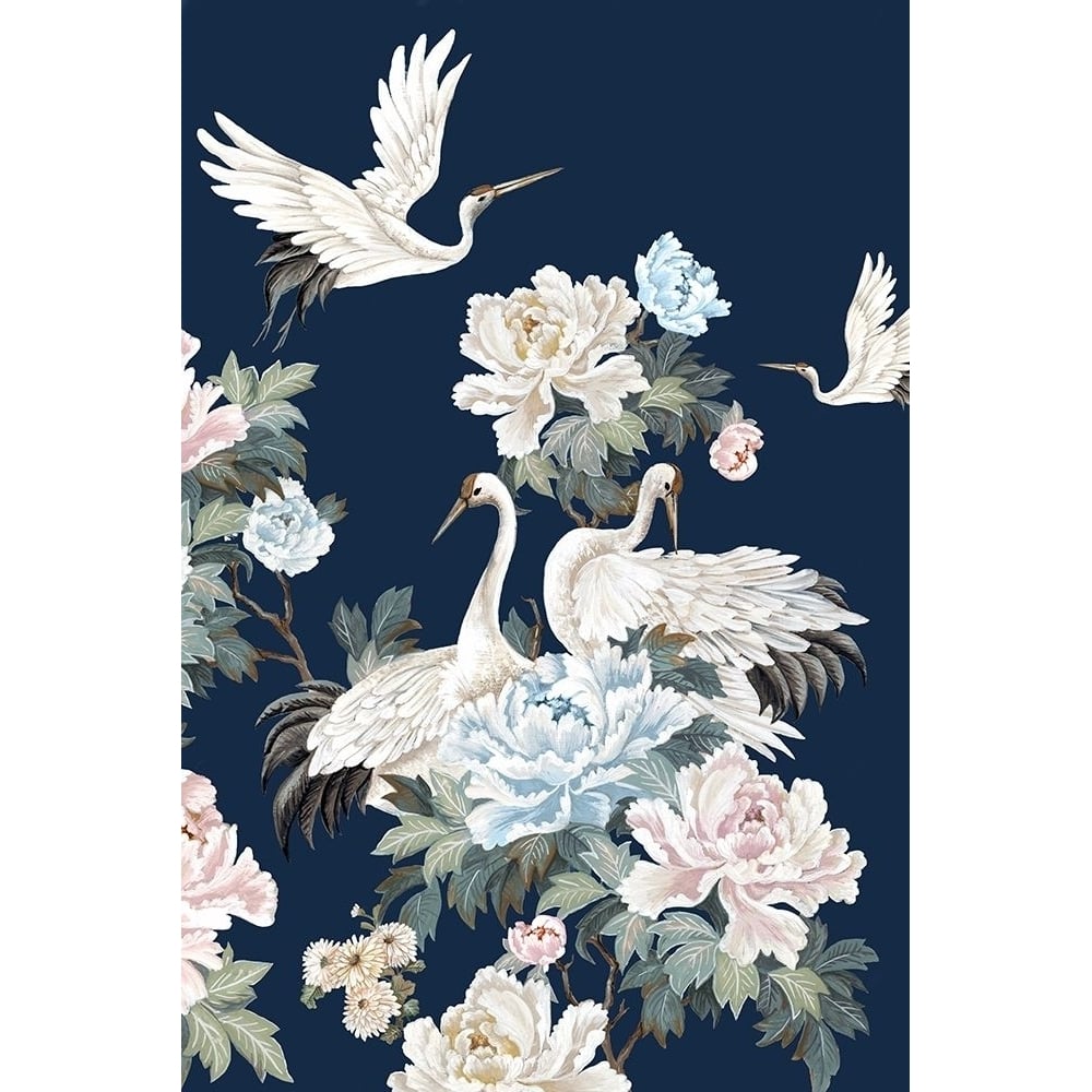 Pearly White Cranes II Poster Print by Eva Watts-VARPDXEW510A Image 1