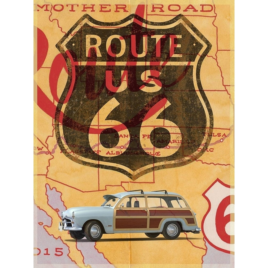 Route 66 Vintage Postcard Poster Print by Edward M. Fielding-VARPDXF710D Image 1