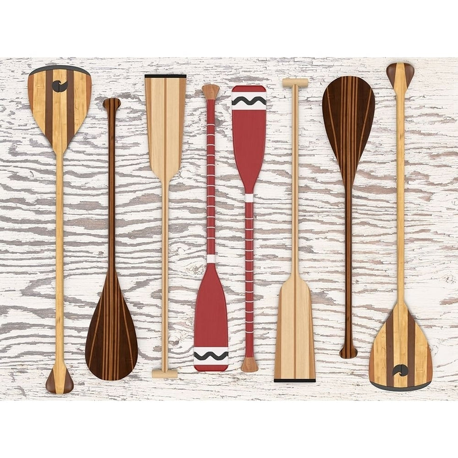 Canoe Paddles and Oar Poster Print by Edward M. Fielding-VARPDXF749D Image 1