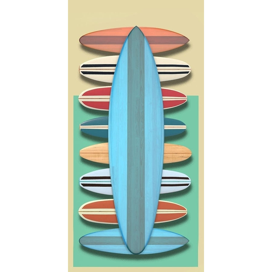 Surfboards - Red Poster Print by Edward M. Fielding-VARPDXF762D Image 1