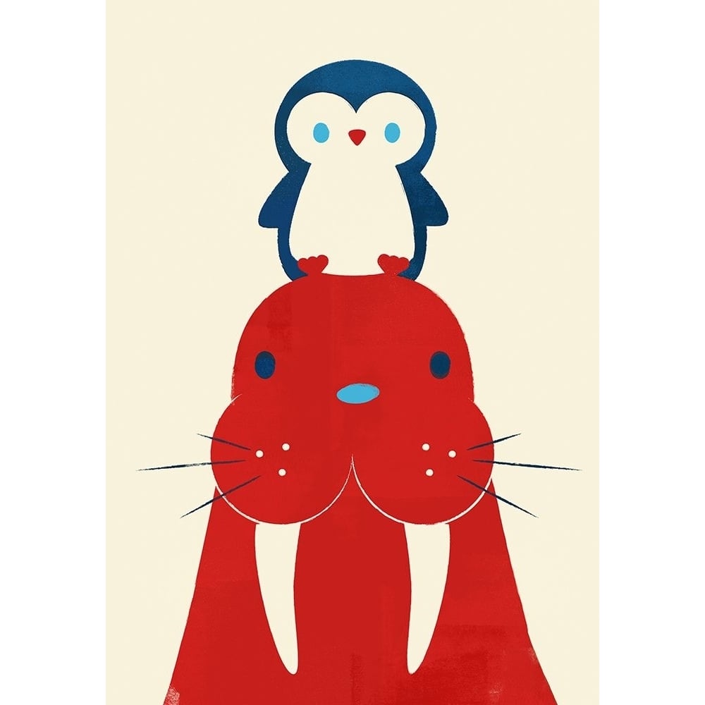 Penguin and Walrus Poster Print - Jay Fleck-VARPDXF882D Image 1