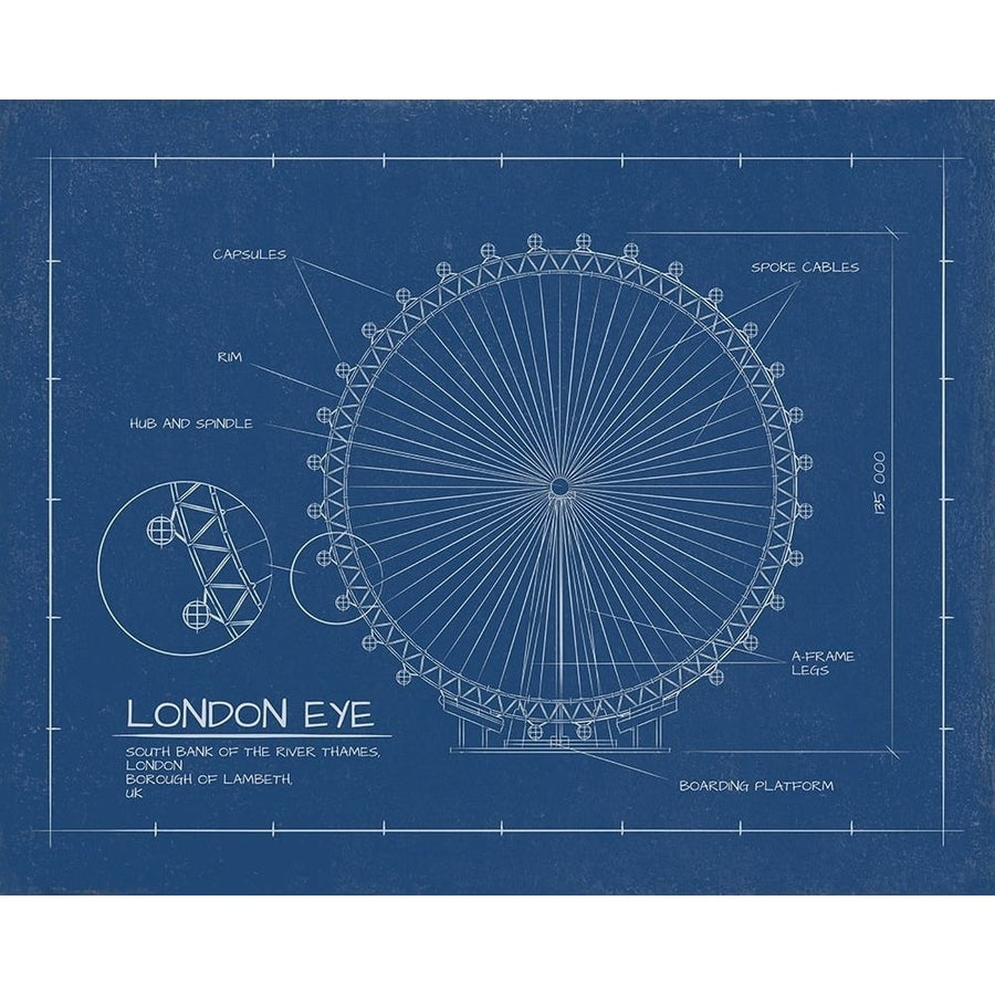 London Eye Blue Print Poster Print by Sussenn Sussenn-VARPDXFAF1311 Image 1