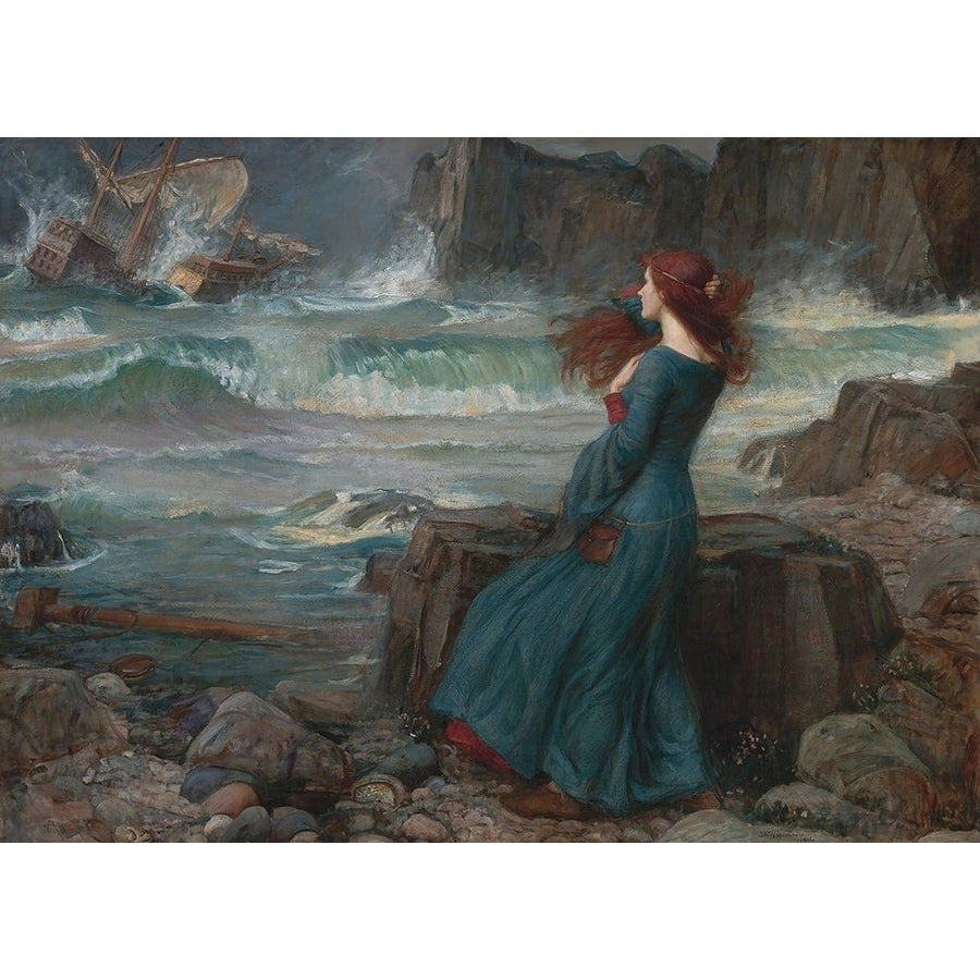 Miranda The Tempest Poster Print by J. W. Waterhouse-VARPDXFAF1360 Image 1