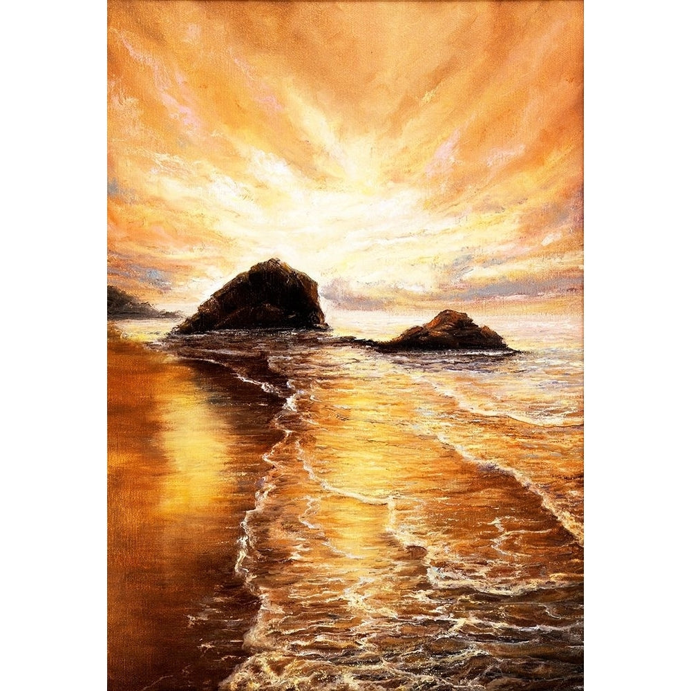 Sunset Over Beach Poster Print by Boyan Dimitrov-VARPDXFAF1373 Image 1