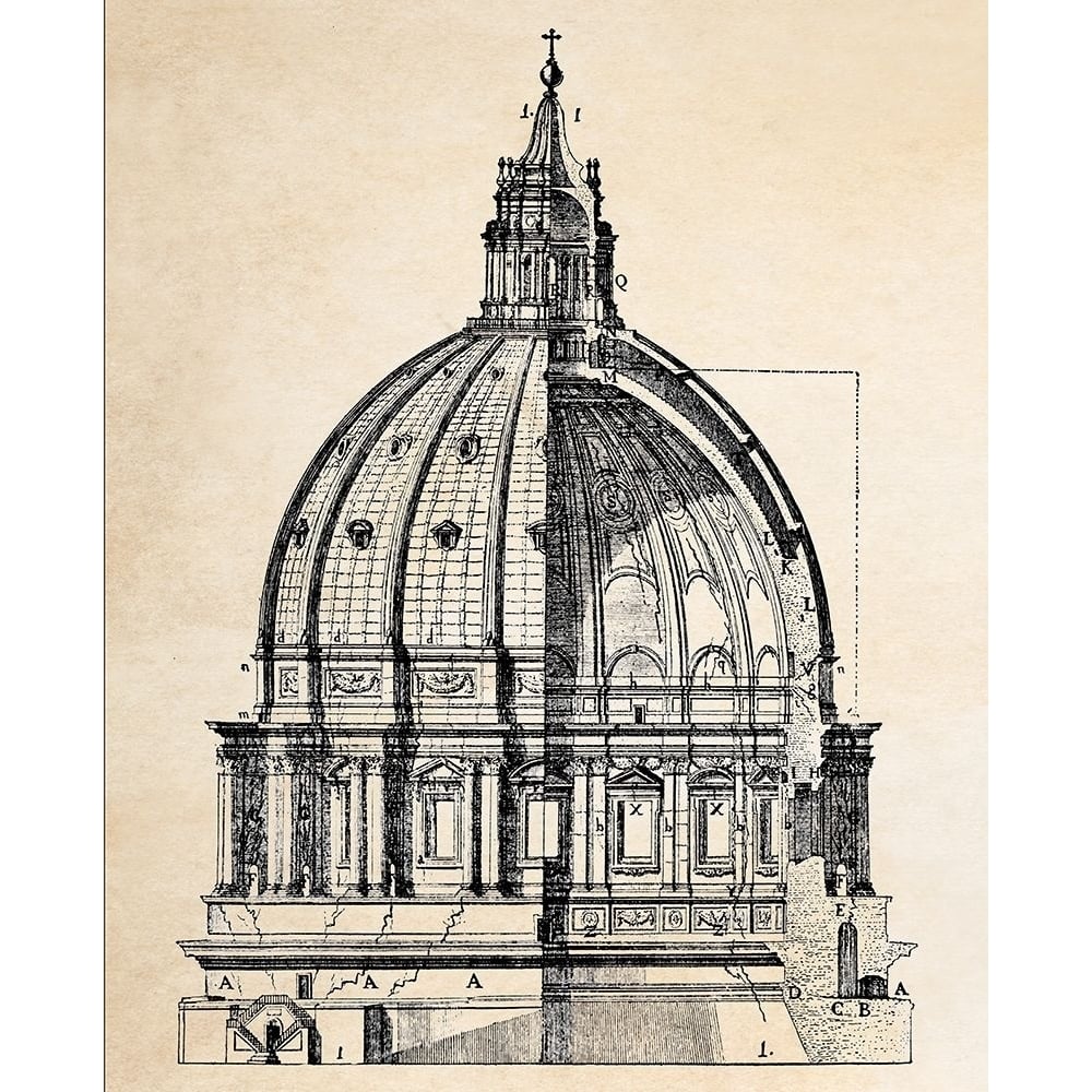 Cupola of the San Pietro Poster Print by Anonymous Anonymous-VARPDXFAF1442 Image 1