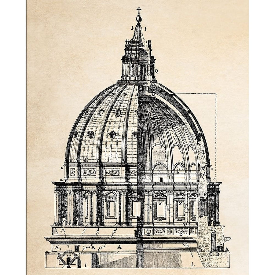 Cupola of the San Pietro Poster Print by Anonymous Anonymous-VARPDXFAF1442 Image 1