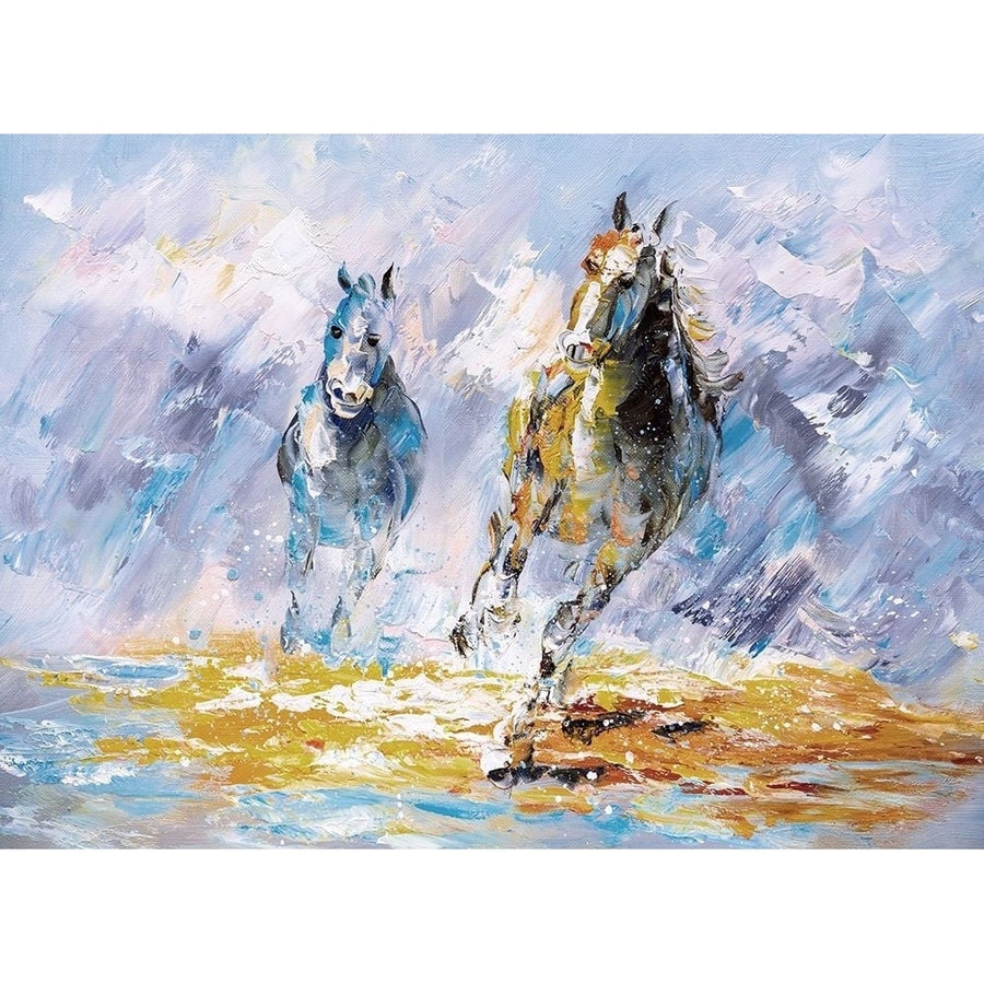 Horses Running Oil Painting Poster Print by Y.C. Chen-VARPDXFAF1466 Image 1