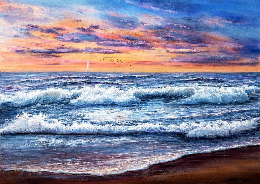 Sunset Over Ocean Poster Print by Boyan Dimitrov-VARPDXFAF1543 Image 1