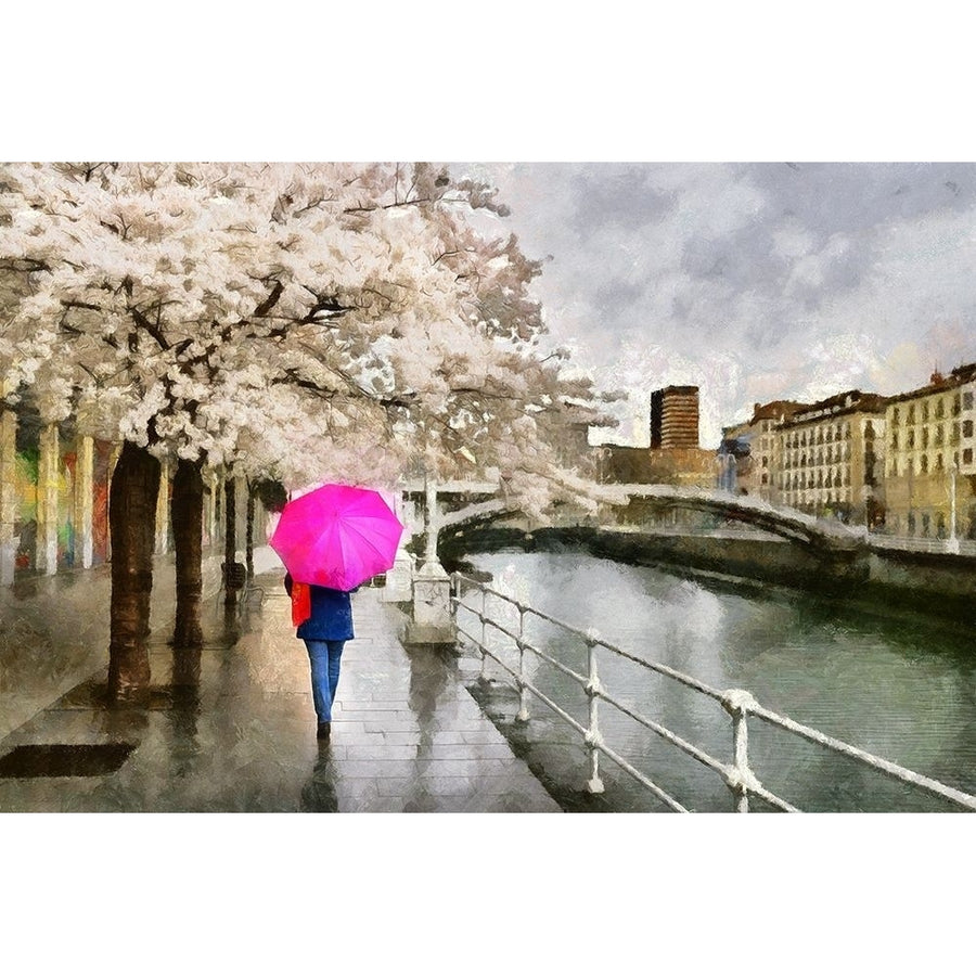 Pink Umbrella Poster Print by Ronald Bolokofsky-VARPDXFAS2118 Image 1