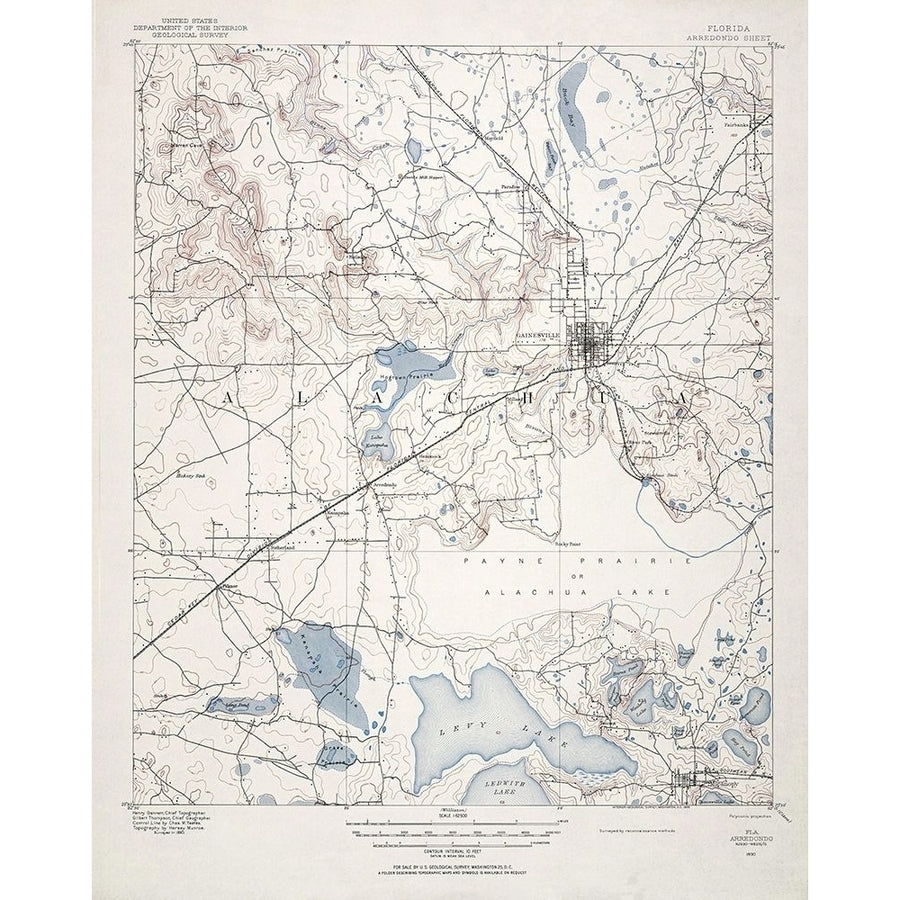 Arredondo Florida Quad - USGS 1890 Poster Print by USGS USGS-VARPDXFLAR0001 Image 1