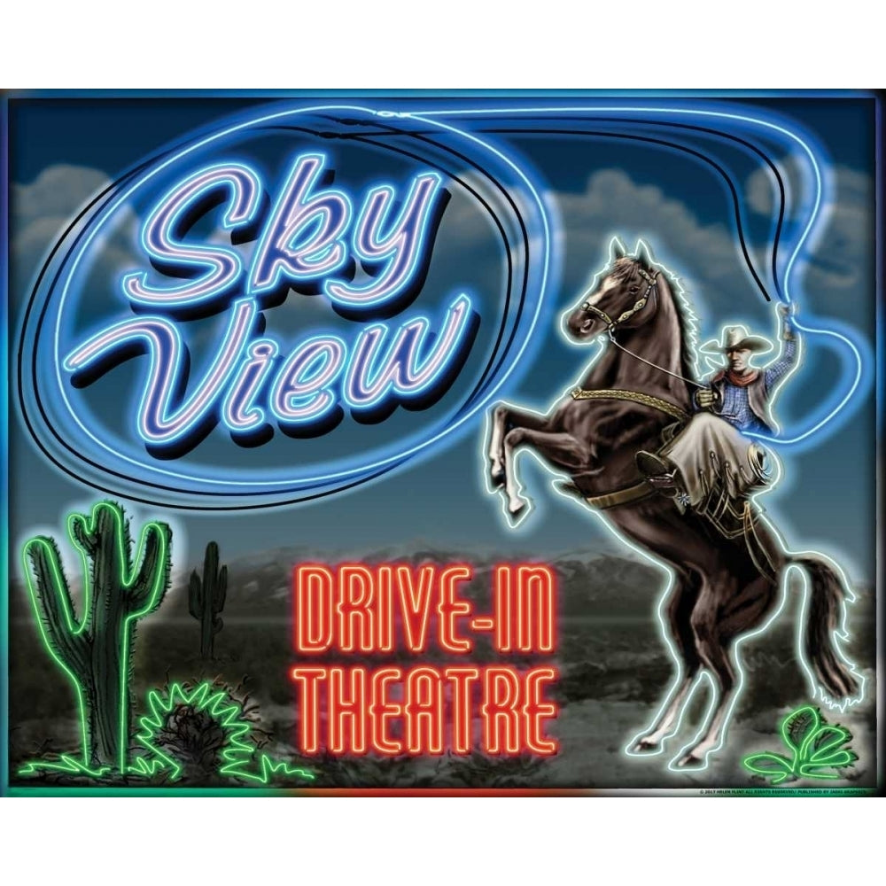 Skyview Drive In Poster Print by Helen Flint-VARPDXFLI04CRFCV2 Image 1