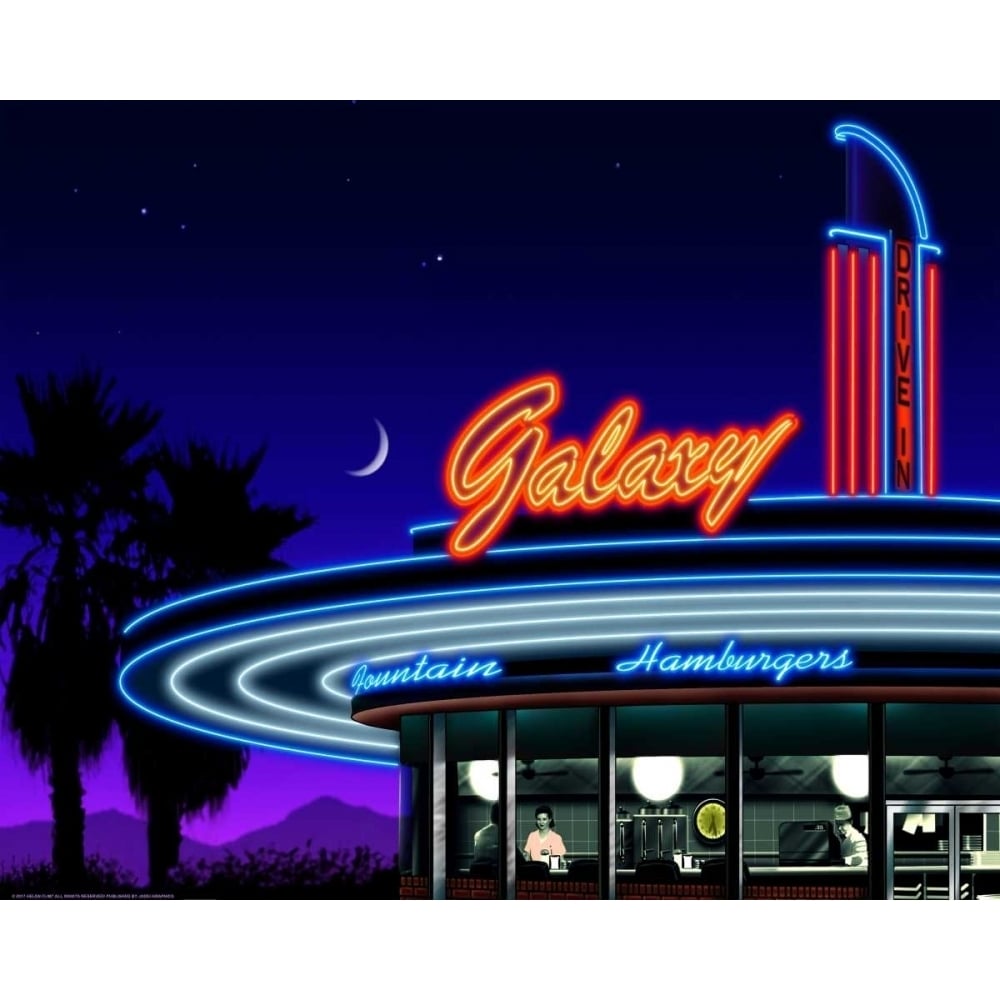 Galaxy Diner Poster Print by Helen Flint-VARPDXFLI10CRFCV2 Image 1