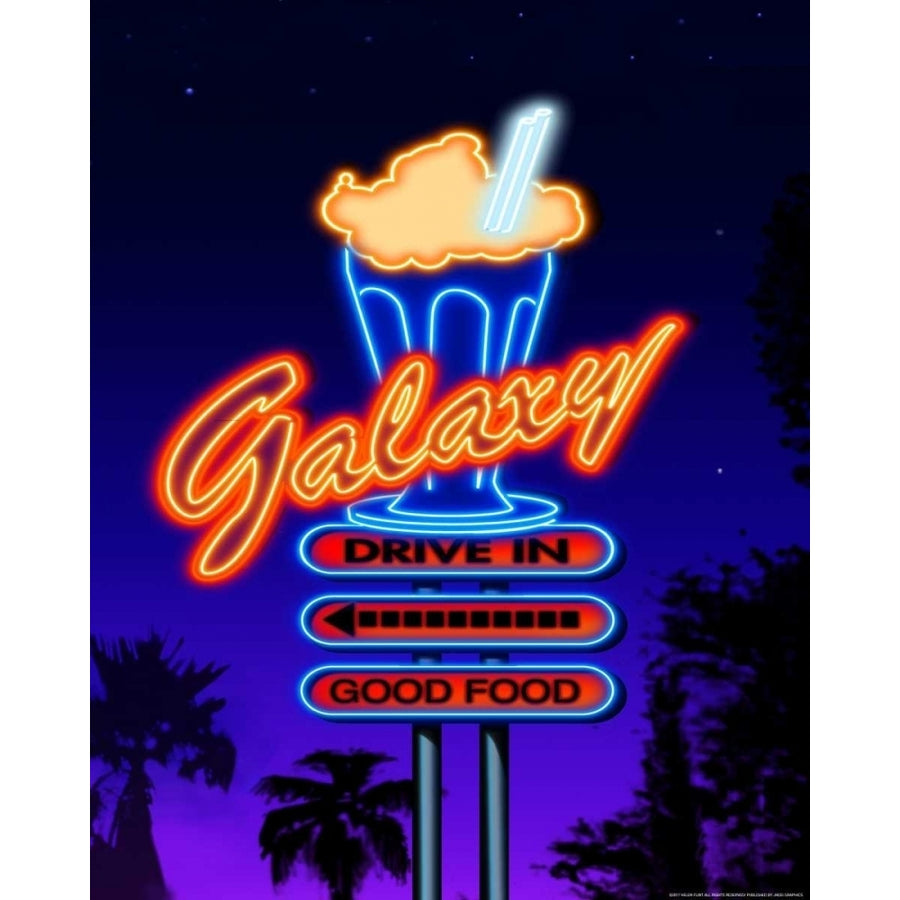 Galaxy Diner Poster Print by Helen Flint-VARPDXFLI10CRFC Image 1