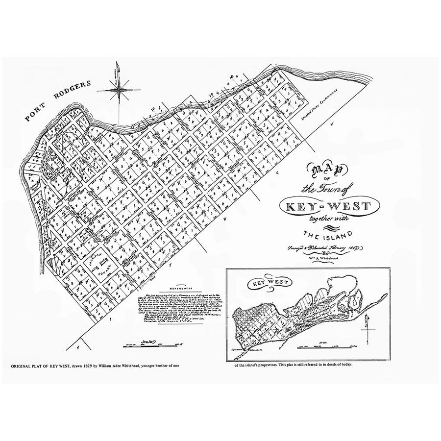 Key West Florida Landowner - Whitehead 1829 Poster Print by Whitehead Whitehead-VARPDXFLKE0004 Image 1