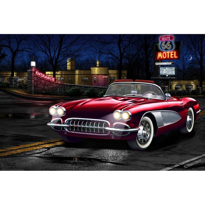 Red Vette 66 Poster Print by Helen Flint-VARPDXFLI07 Image 1