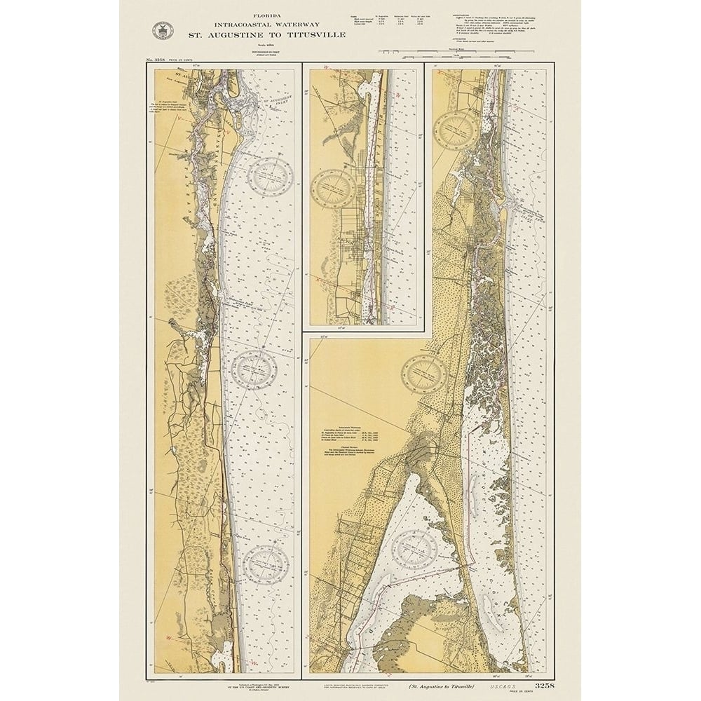 Florida Intracoastal Waterway 1932 Poster Print by US Dept of Commerce US Dept of Commerce-VARPDXFLZZ0008 Image 1