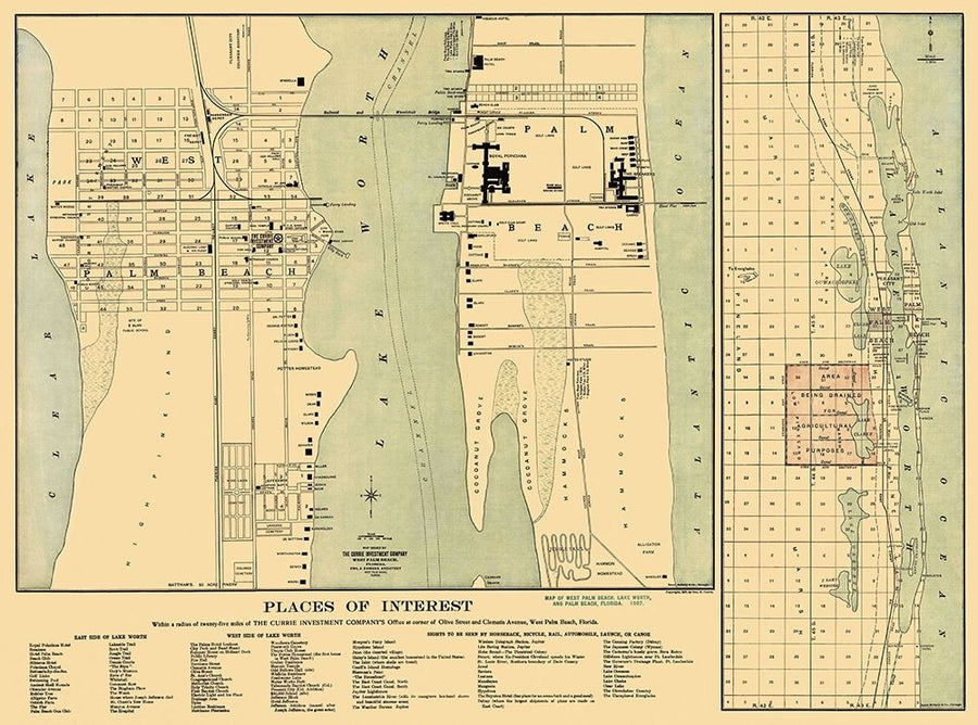 Palm Beach Florida Landowner - Currie 1907 Poster Print by Currie Currie-VARPDXFLPA0001 Image 1