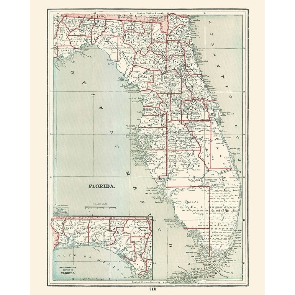 Florida - Rathbun 1893 Poster Print by Rathbun Rathbun-VARPDXFLZZ0027 Image 1