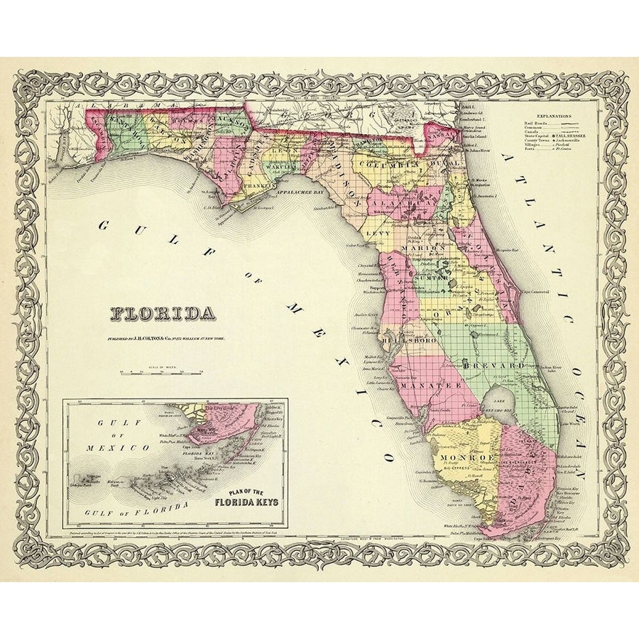 Florida - Colton 1856 Poster Print by Colton Colton-VARPDXFLZZ0009 Image 1