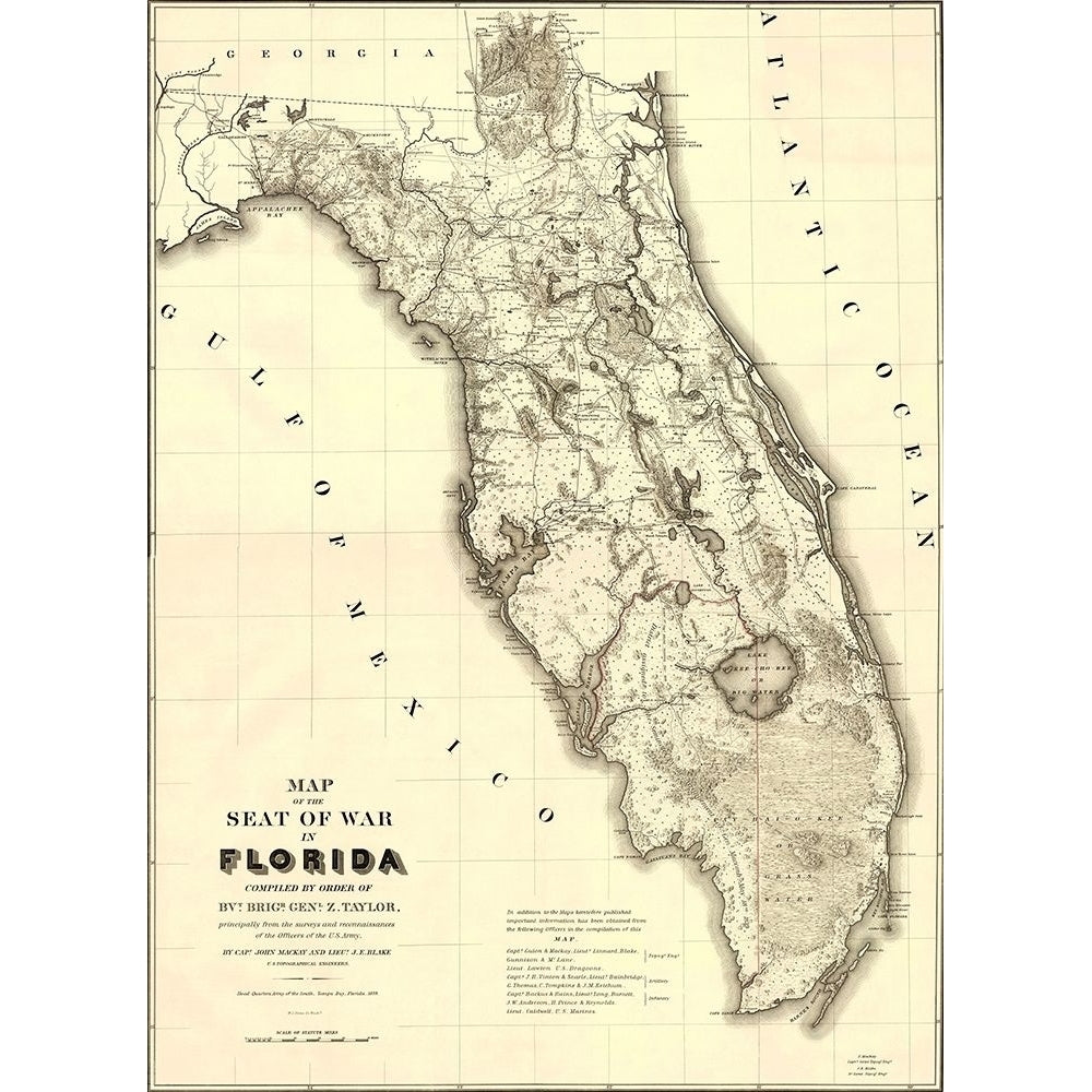 Florida Second Seminole War - Stone 1839 Poster Print by Stone Stone-VARPDXFLZZ0020 Image 1