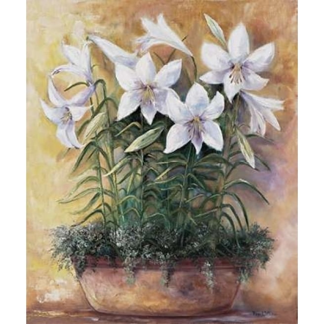 White lilies in bowl Poster Print by Rian Withaar-VARPDXFR077 Image 2