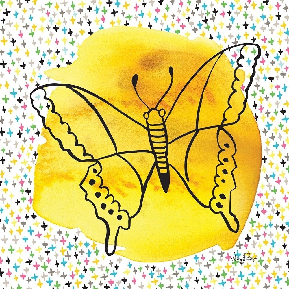 Butterflies Yellow Poster Print by Amy Frazer-VARPDXFZR103 Image 1