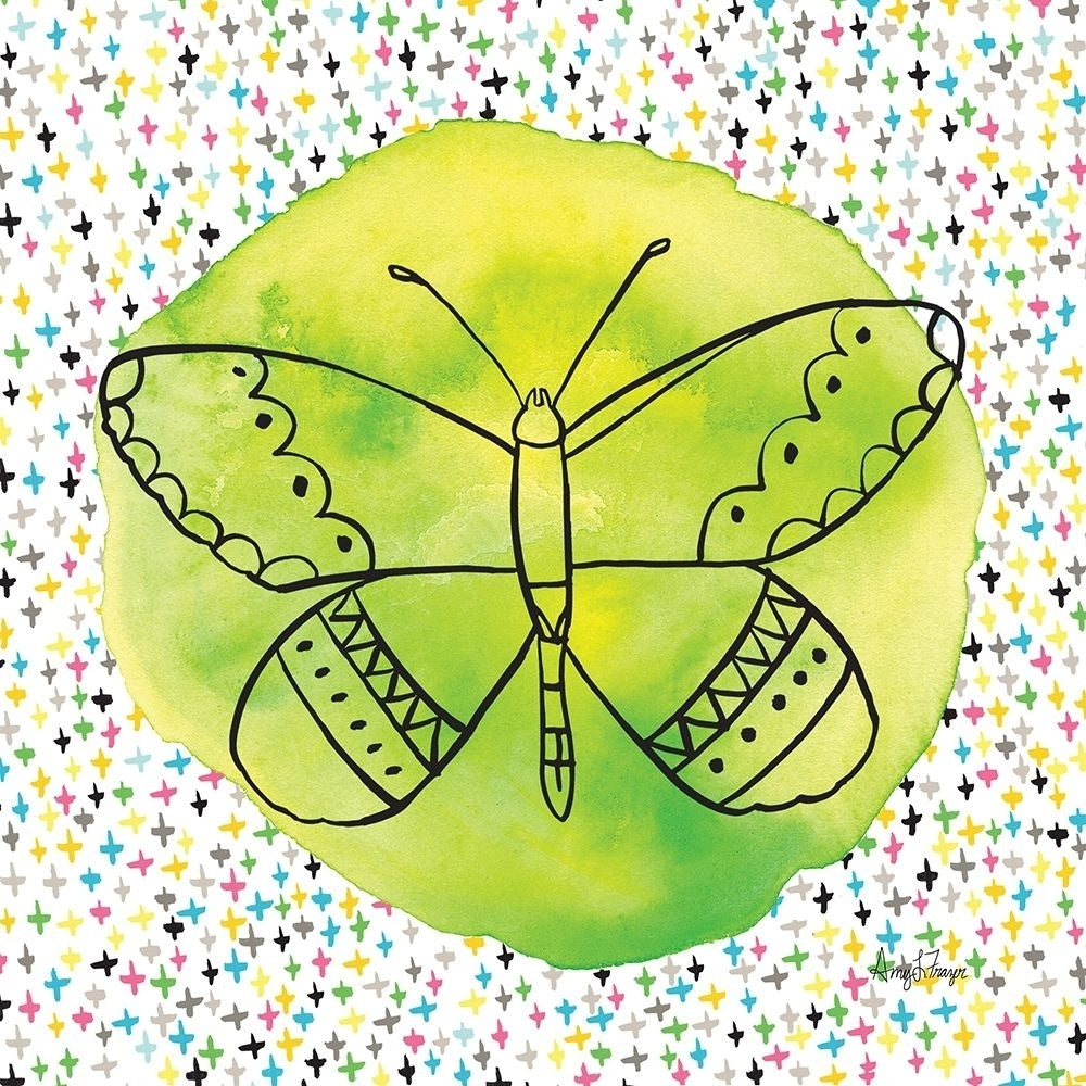 Butterflies Green Poster Print by Amy Frazer-VARPDXFZR101 Image 1