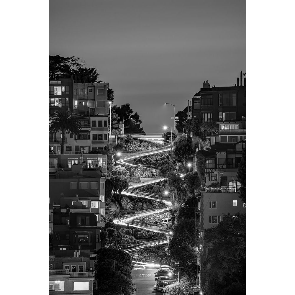 Lombard Street BW Poster Print by Bruce Getty-VARPDXG2066D Image 1