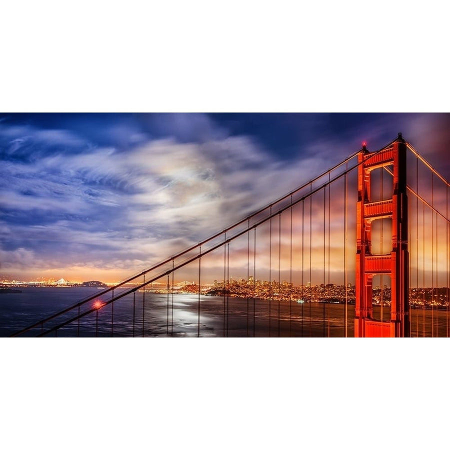 N. Tower Panorama - GG Bridge Poster Print by John Gavrilis-VARPDXG984D Image 1