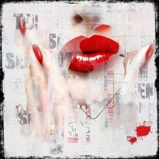 Red Lips Poster Print by Micha Baker-VARPDXGA0100265 Image 1