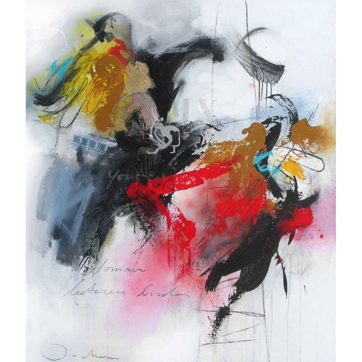 Woman between some birds Poster Print by Jochem Bakker-VARPDXGA0100424 Image 1