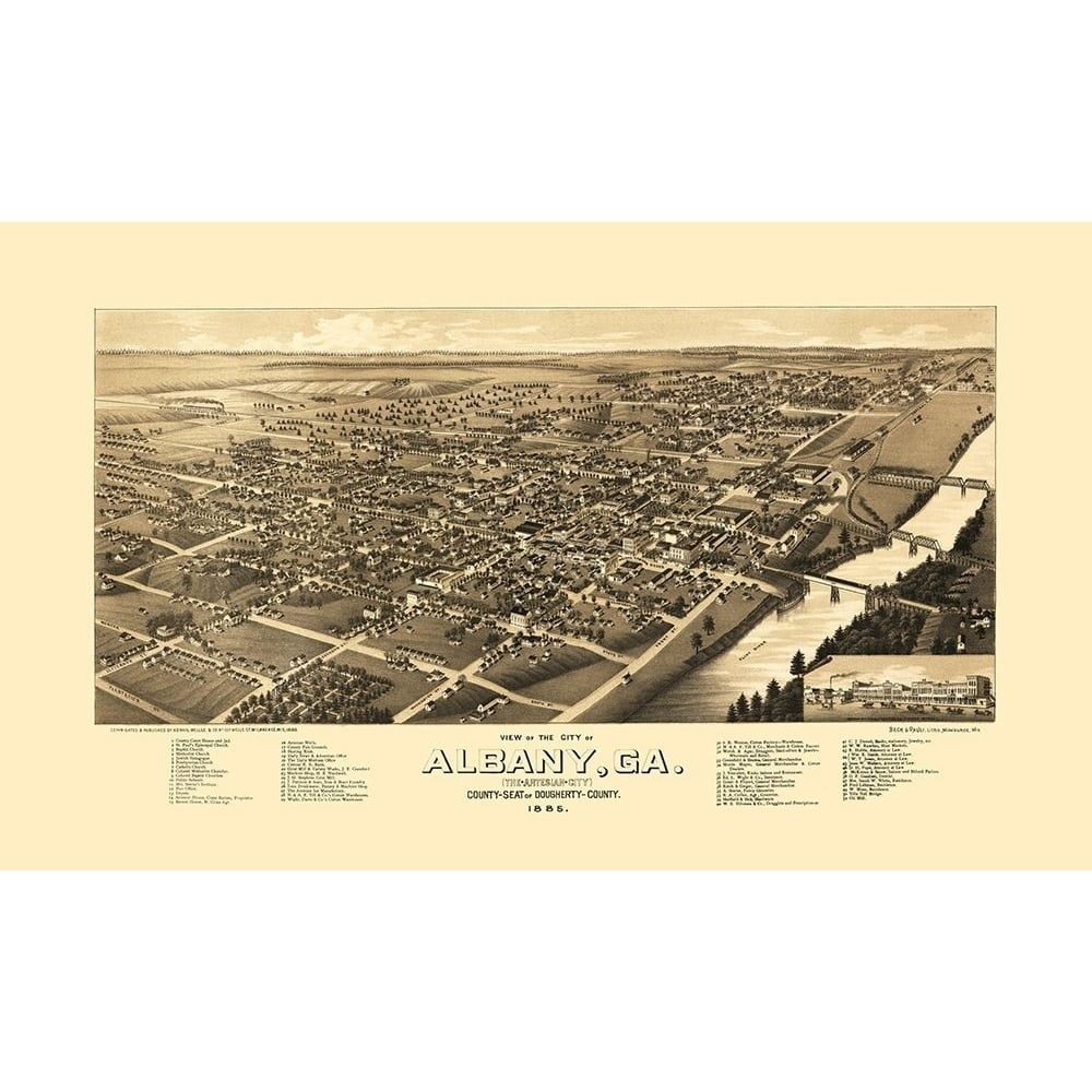 Albany Georgia - Norris 1885 Poster Print by Norris Norris-VARPDXGAAL0001 Image 1