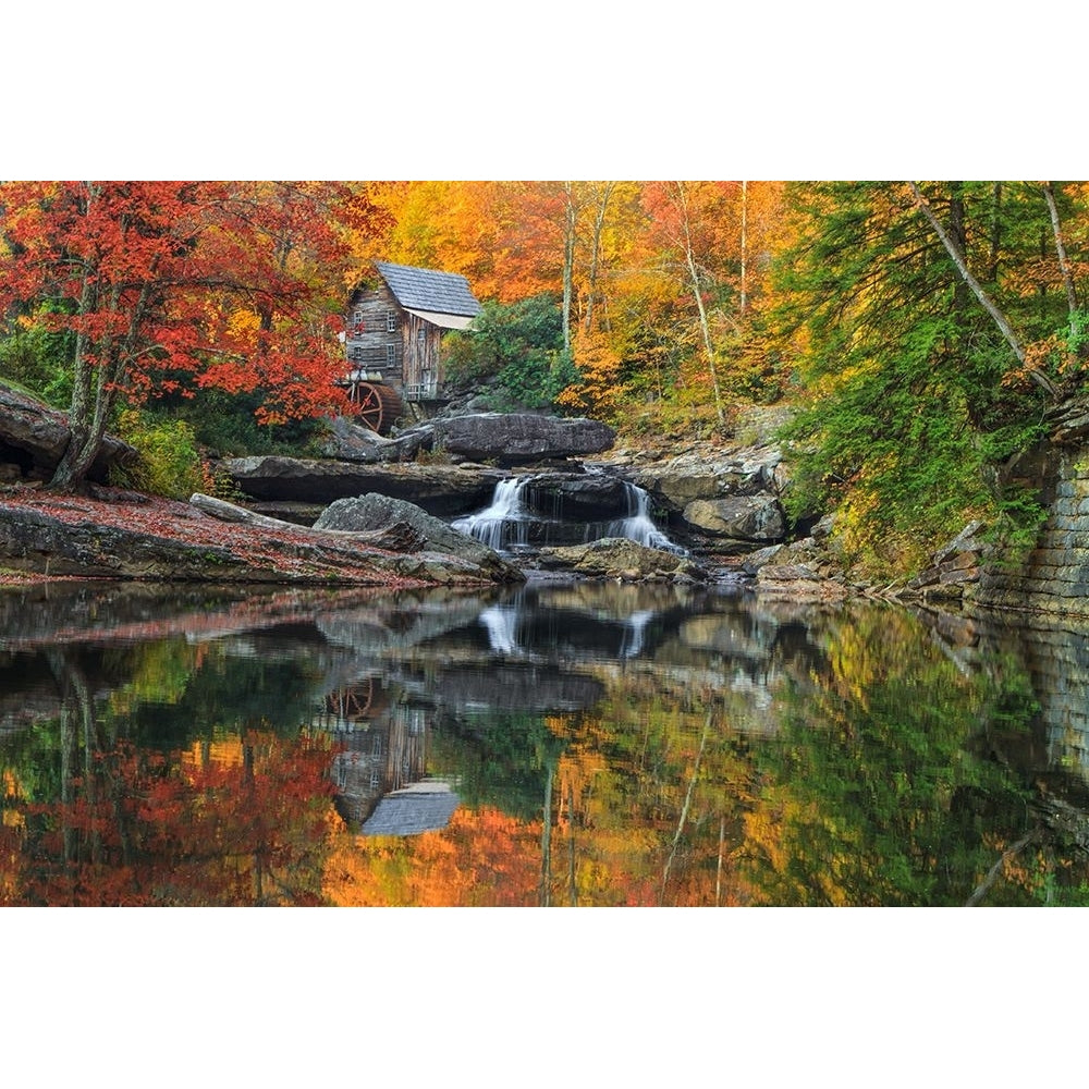 Grist Mill In The Fall Poster Print - Online Galloimages-VARPDXGALONL125165 Image 1