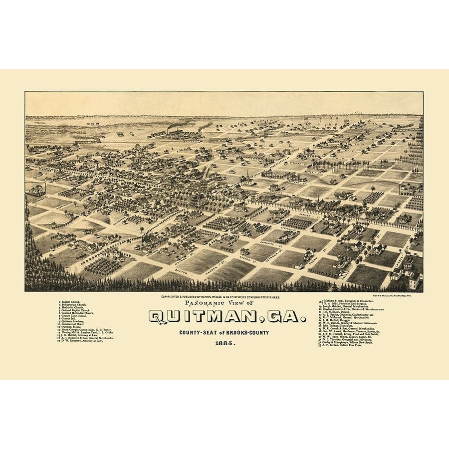 Quitman Georgia - Norris 1885 Poster Print by Norris Norris-VARPDXGAQU0001 Image 1