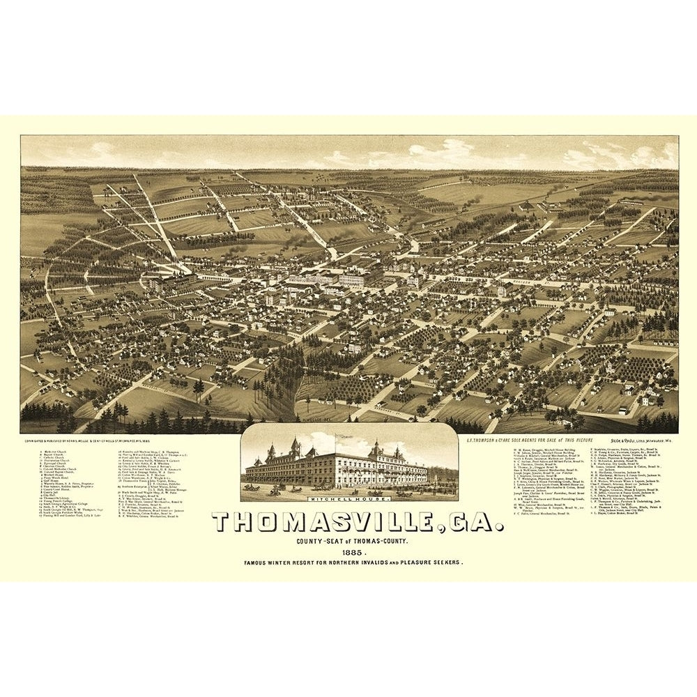 Thomasville Georgia - Beck 1885 Poster Print by Beck Beck-VARPDXGATH0001 Image 1