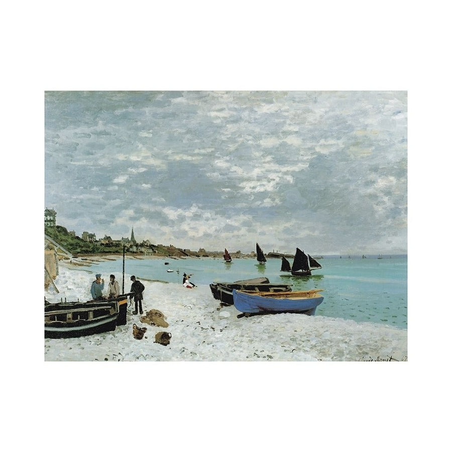 La plage a Sainte-Adresse Poster Print by Claude Monet-VARPDXGC008 Image 1