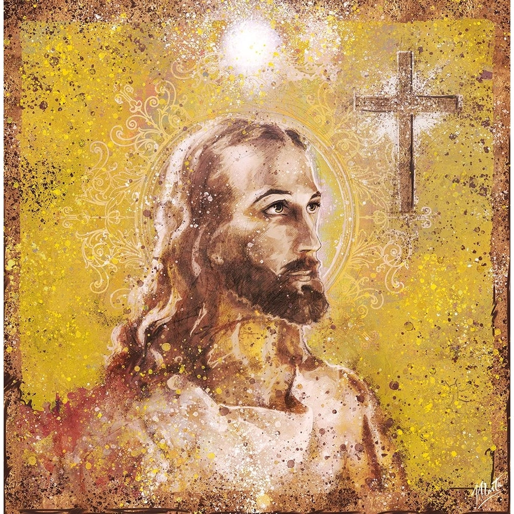 Jesus Rock Star Yellow Poster Print - Marta Wiley-VARPDXGGG049 Image 1