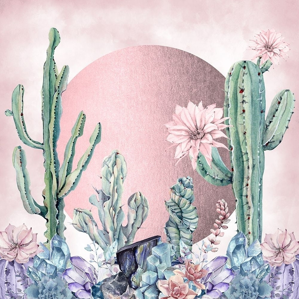 Cactuses Gold Desert Morning Poster Print by Nature Magick Nature Magick-VARPDXGI036CBLUSH Image 1